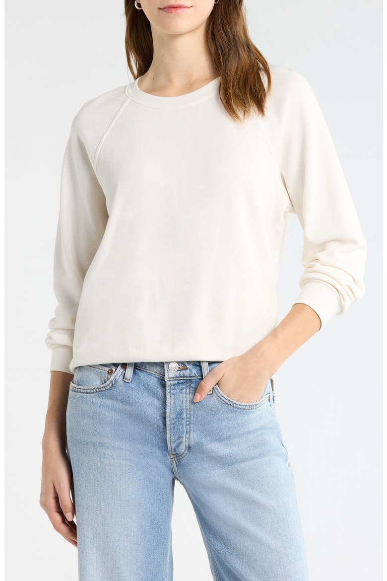 The Organic Cotton Raglan Sweatshirt, Main, color, Ivory