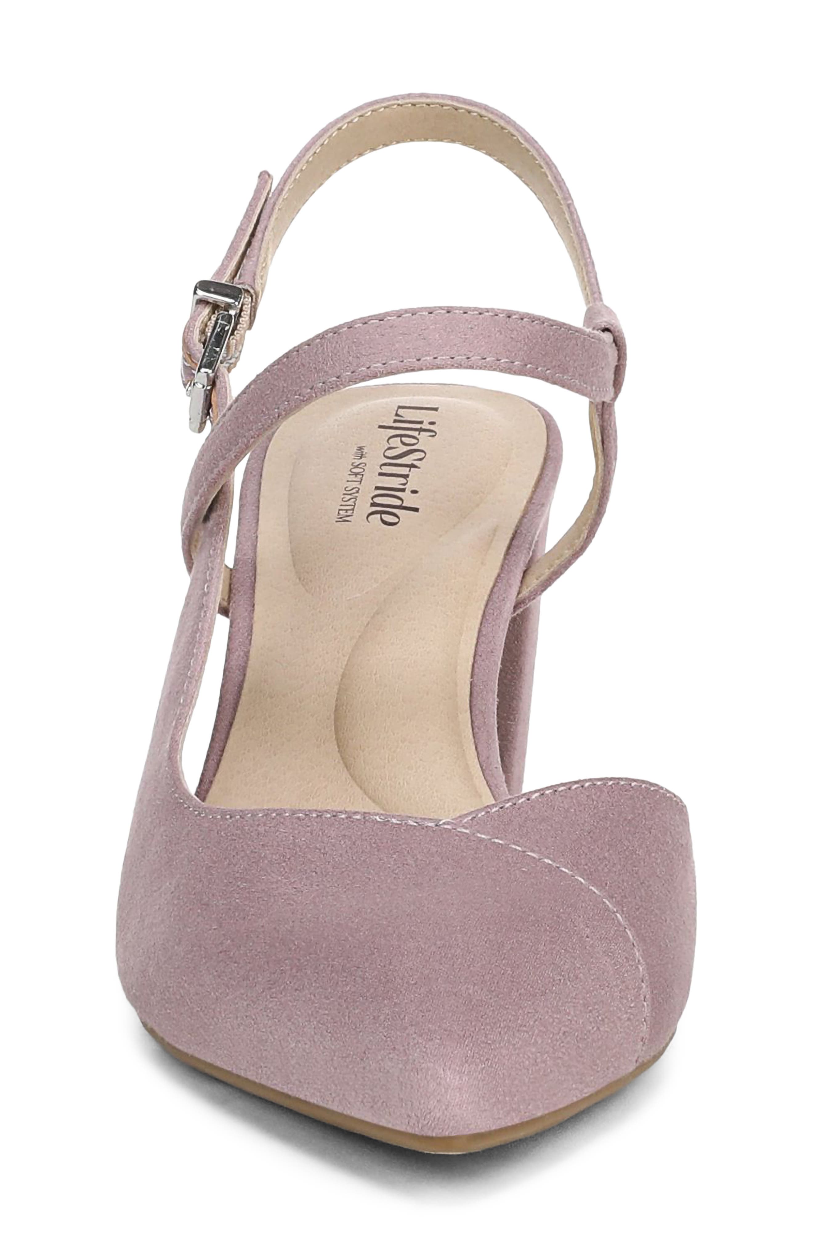 Raelynn Slingback Half d'Orsay Pointed Toe Pump, Alternate, color, AMETHYST