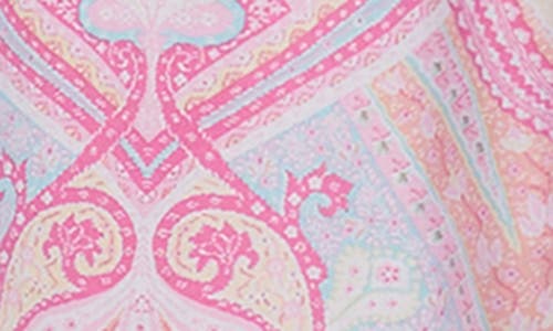 Shop Ralph Lauren Lauren  Print Cotton Blend Pajamas In Pink Pais