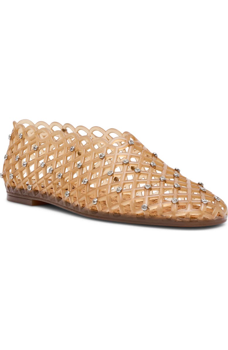 Steve Madden Grove Rhinestone Jelly Flat, Main, color, Tan
