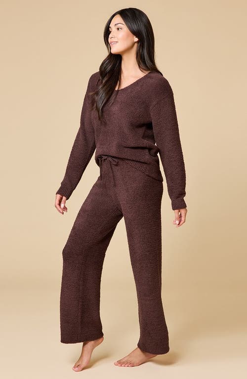 Softies Solid Marshmallow V-neck Lounge Set In Brown