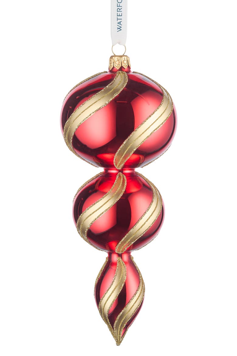 Holiday Heirlooms Triple Spire Glass Ornament, Main, color, MULTI RED