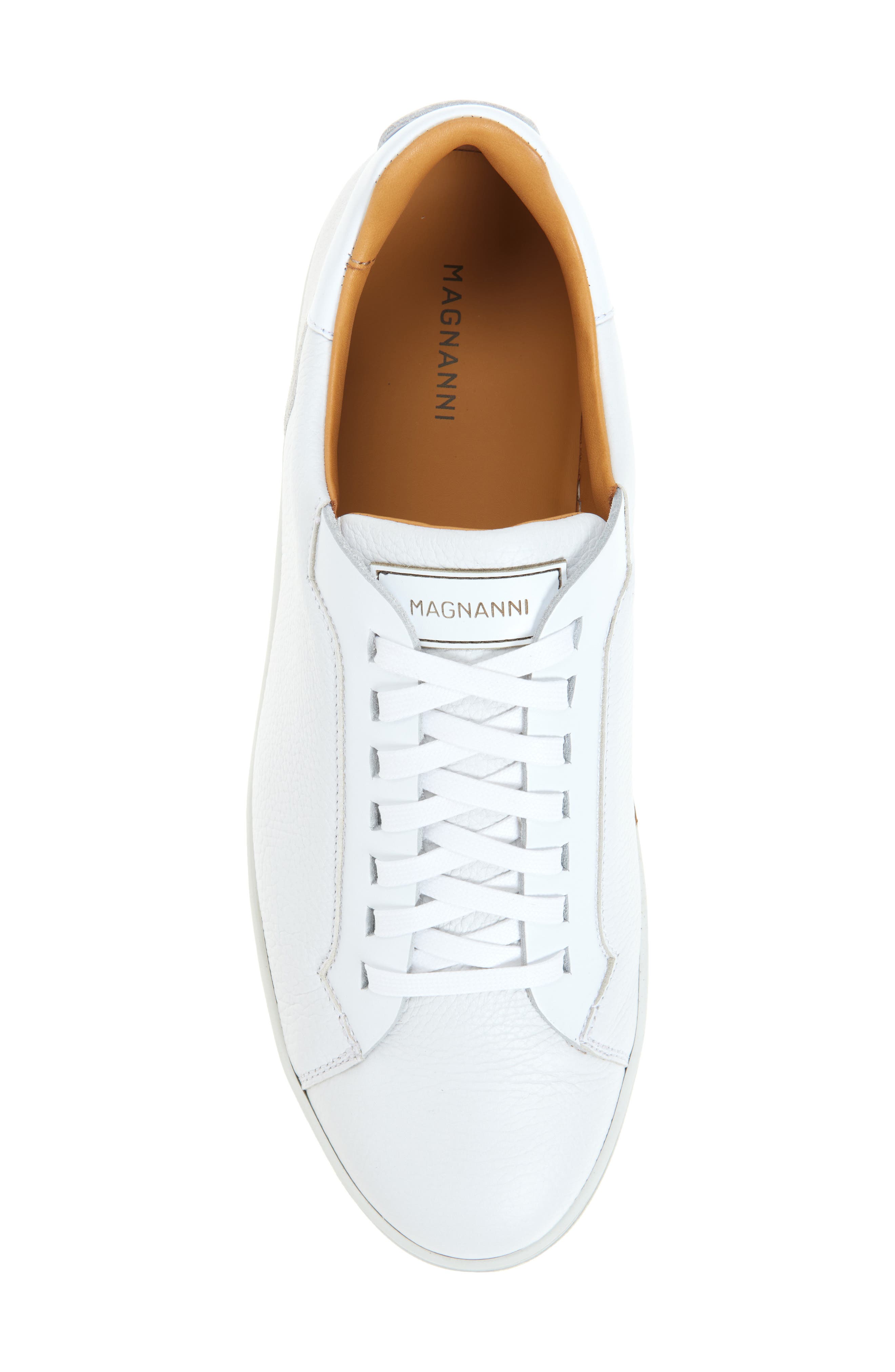 Magnanni Amadeo White Low Top Sneaker, Alternate, color, White