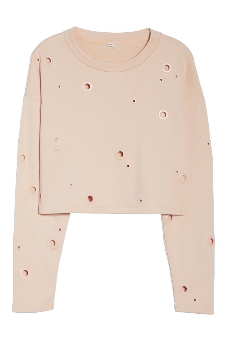 Cadence Crop Sweatshirt, Alternate, color, NECTAR