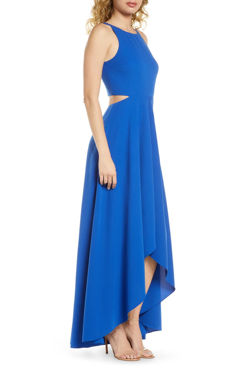 Cutout Maxi Dress, Alternate, color, BLUE SURF
