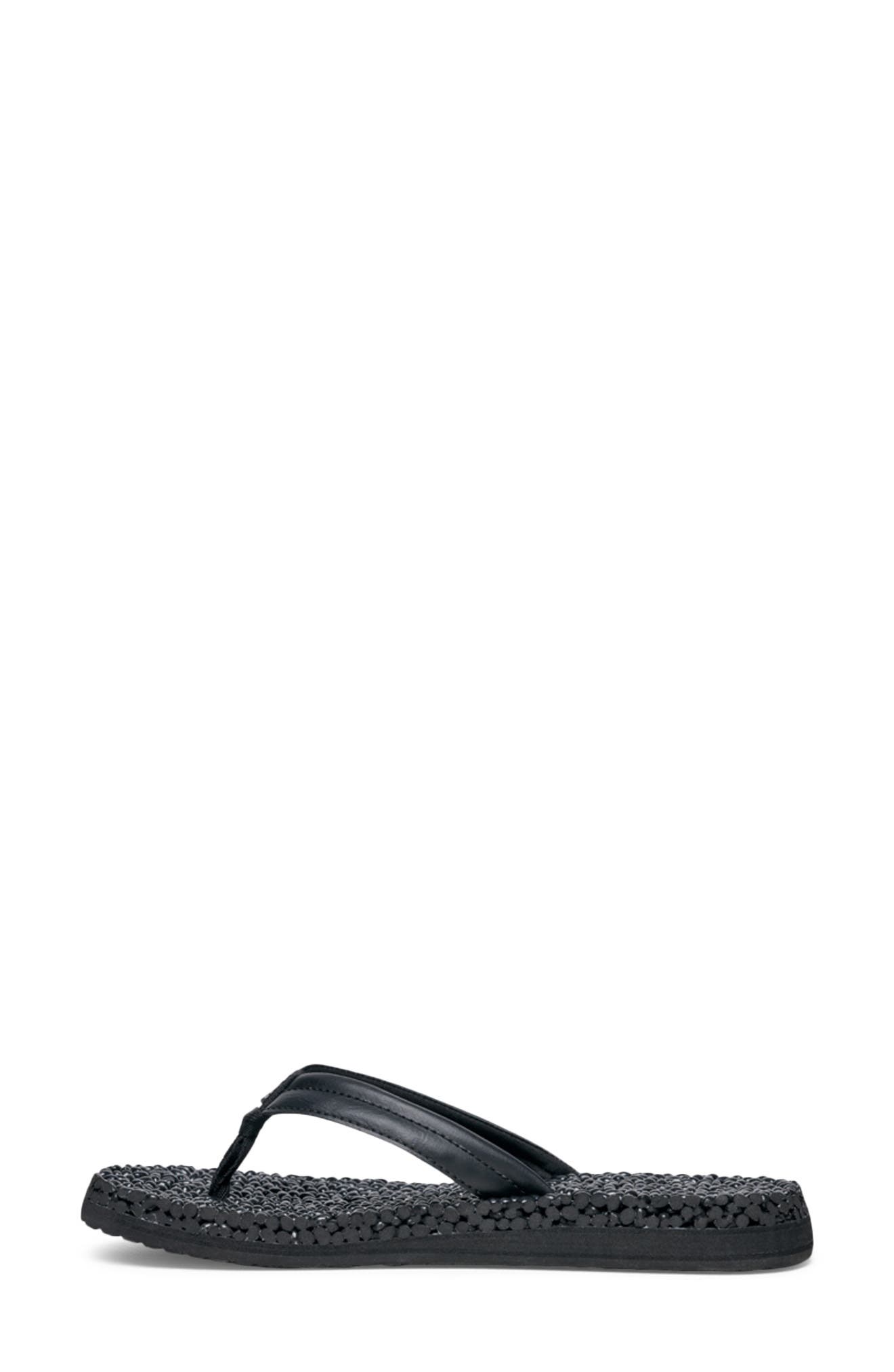 Sanuk Bubblecush Flip Flop, Alternate, color, Black