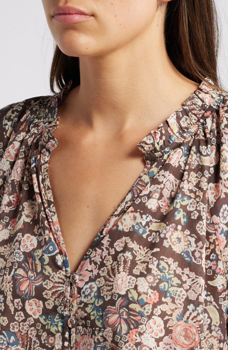 Cleobella Alicia Print Organic Cotton Peasant Top, Alternate, color,