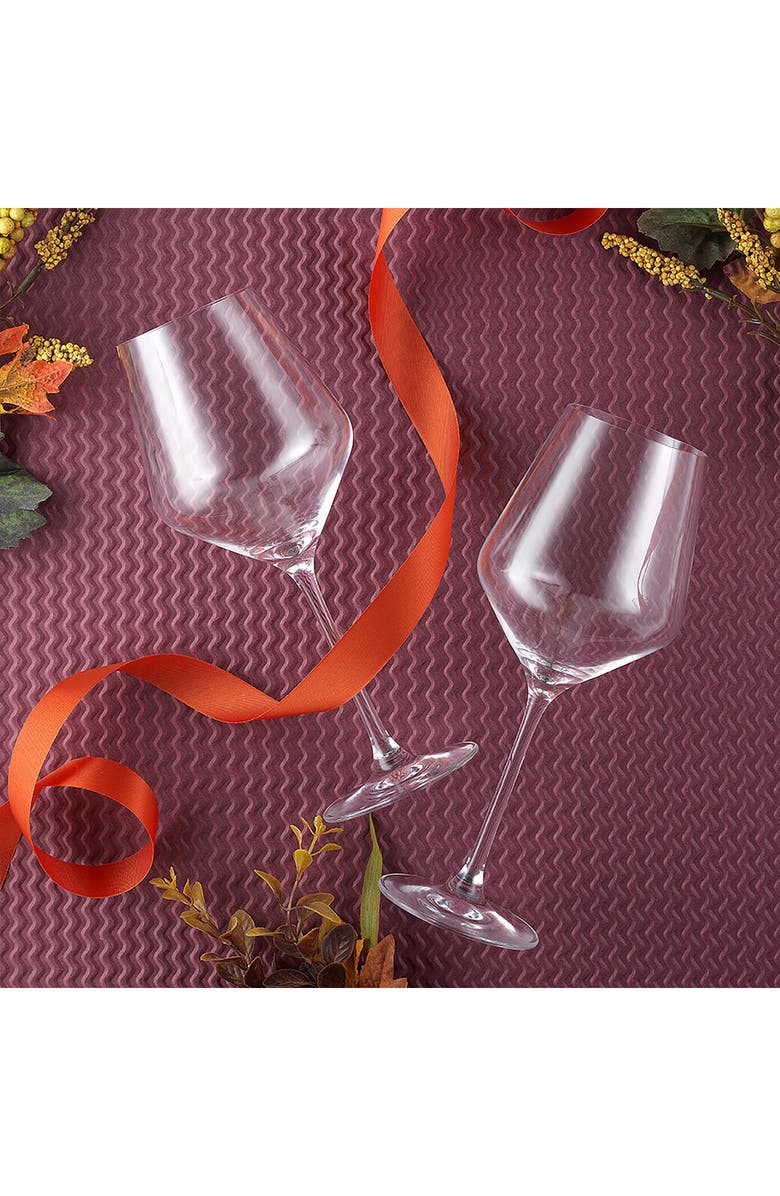 JoyJolt Layla Crystal White Wine Glasses - Set of 8, Alternate, color, Clear