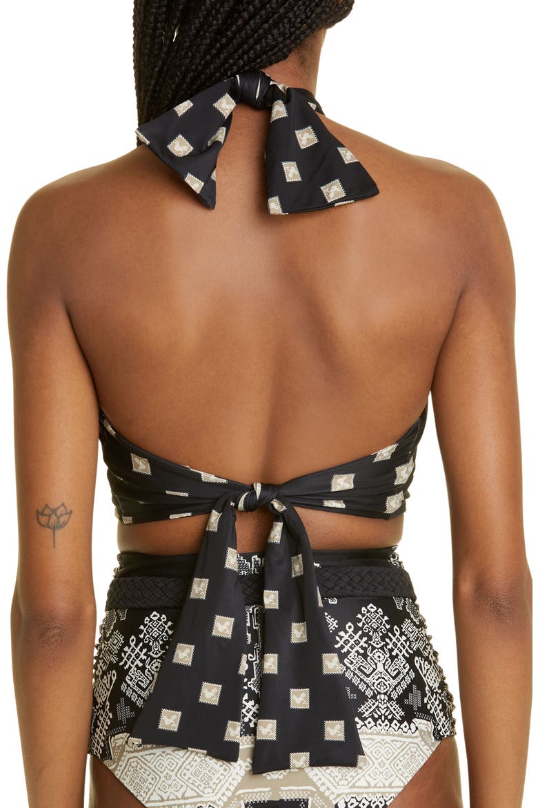 Imilla Print Bikini Top, Alternate, color, ANDEAN BLACK/ ECRU