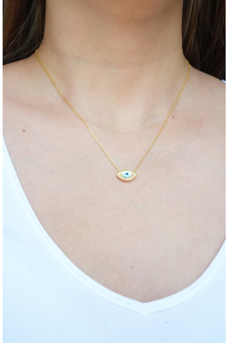 Evil Eye Pendant Necklace, Alternate, color, GOLD