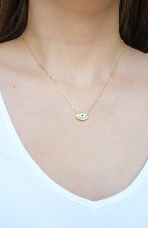 Argento Vivo Evil Eye Pendant Necklace In Gold
