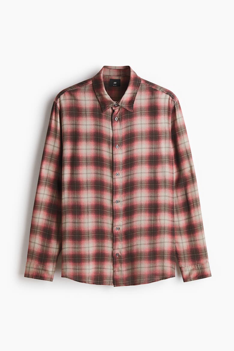 Relaxed Fit Shirt, Alternate, color, Pink/plaid