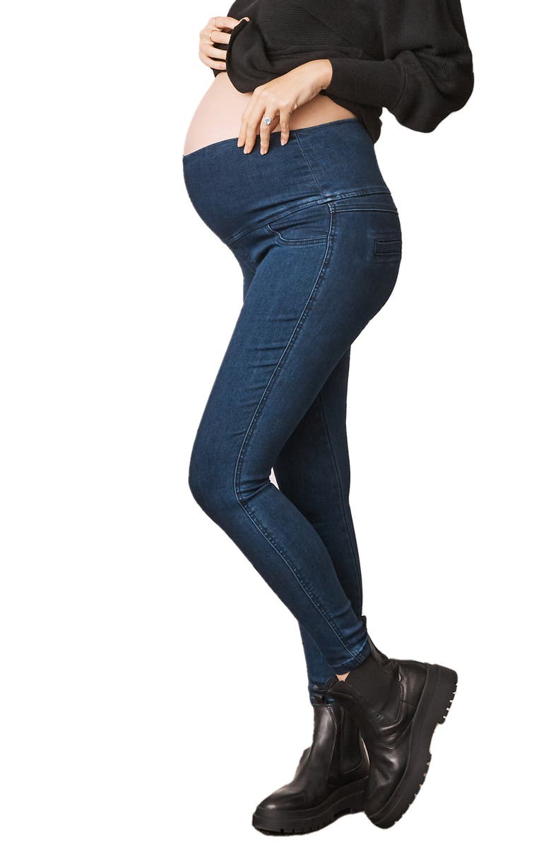 Angel Maternity Maternity Denim Leggings, Alternate, color, 