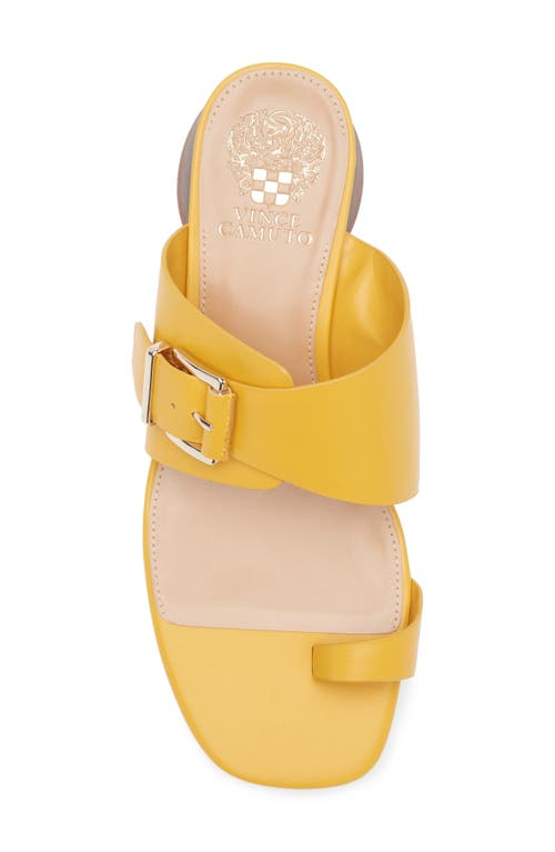 Vince Camuto Lenqua Toe Loop Block Heel Sandal In Yellow