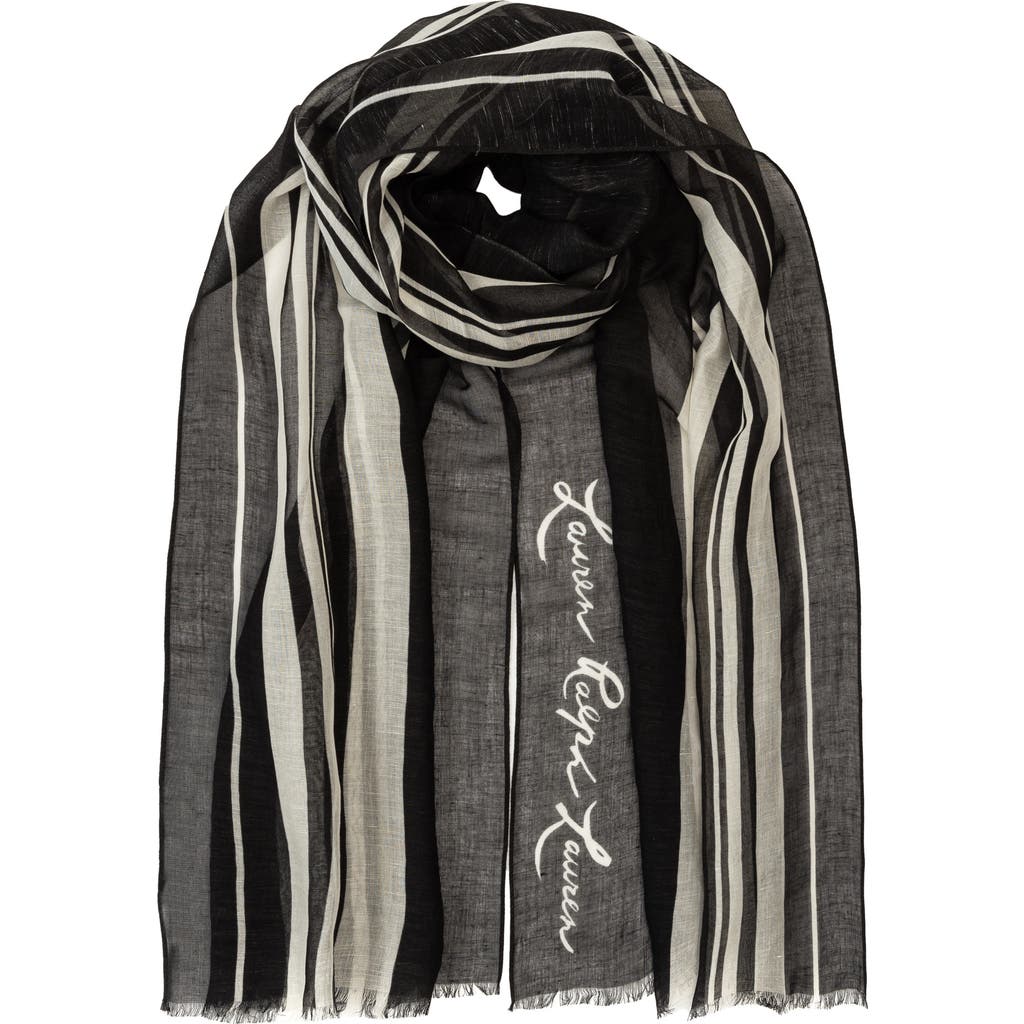 Ralph Lauren Stripe Wrap In Black