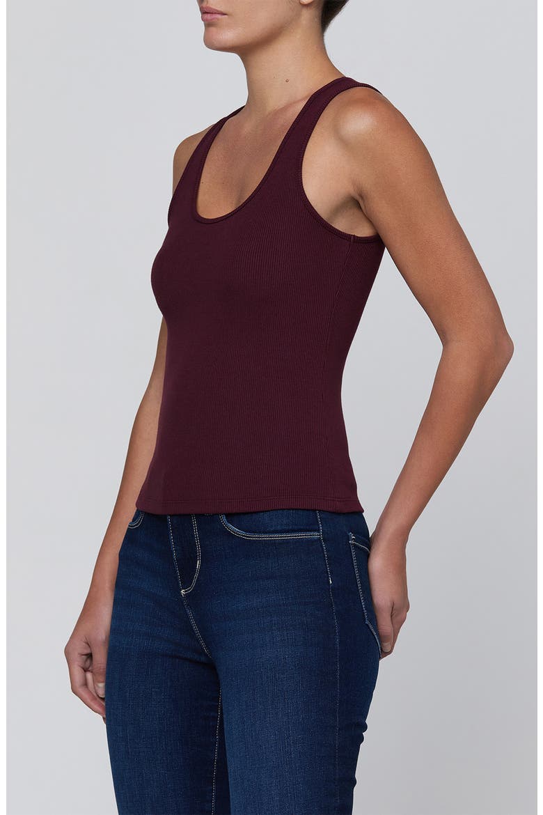 Adira Scoop Neck Rib Tank, Alternate, color, DEEP SANGRIA