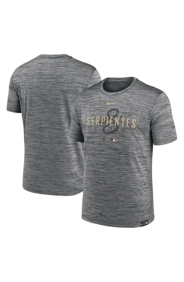 Nike Men's Nike Anthracite Arizona Diamondbacks City Connect Velocity Practice Performance T-Shirt, Main, color, 