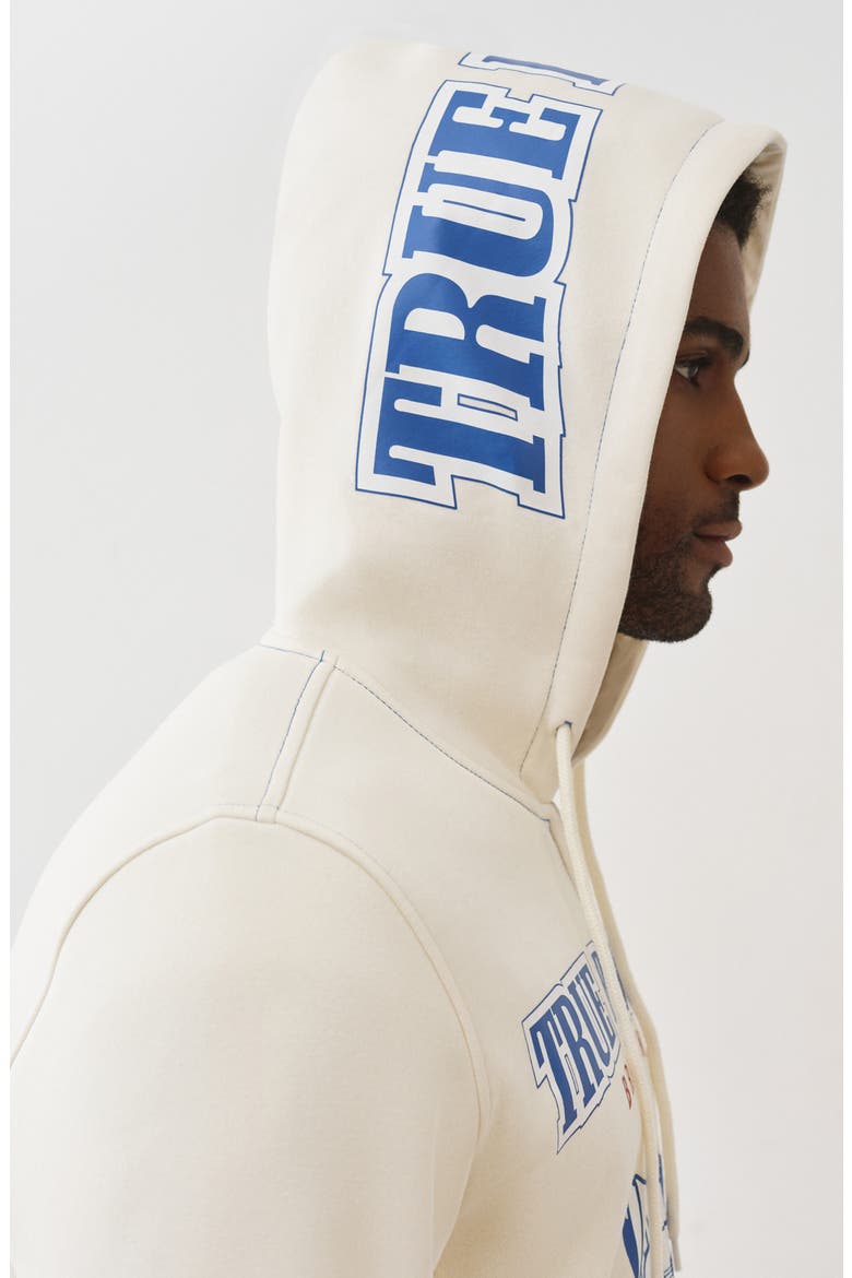 Buddha Icon Zip Hoodie, Alternate, color, WINTER WHITE