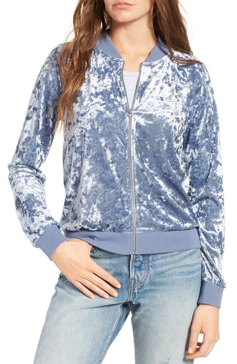 Love, Fire Velvet Bomber Jacket, Alternate, color,