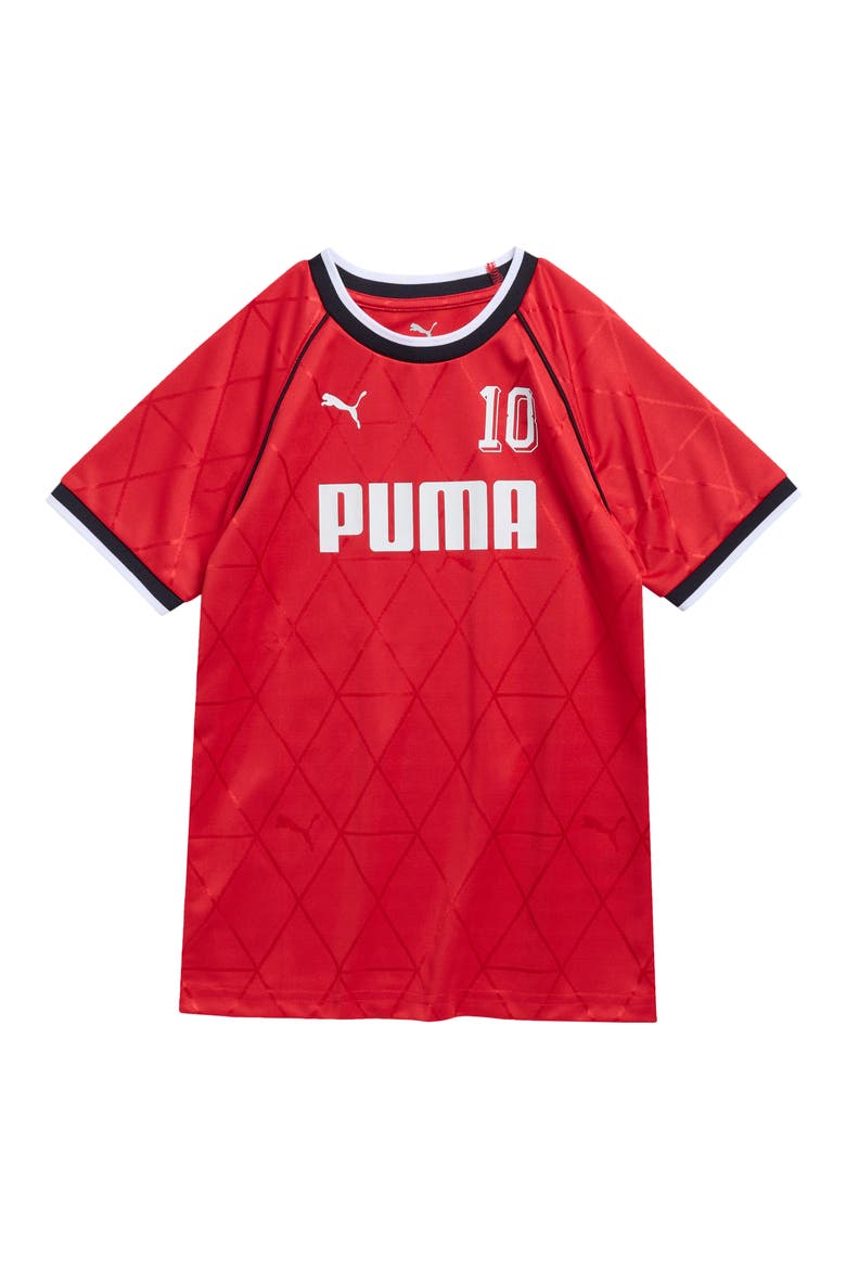 Kids' Sport Piqué Jersey T-Shirt, Main, color, MEDIUM RED