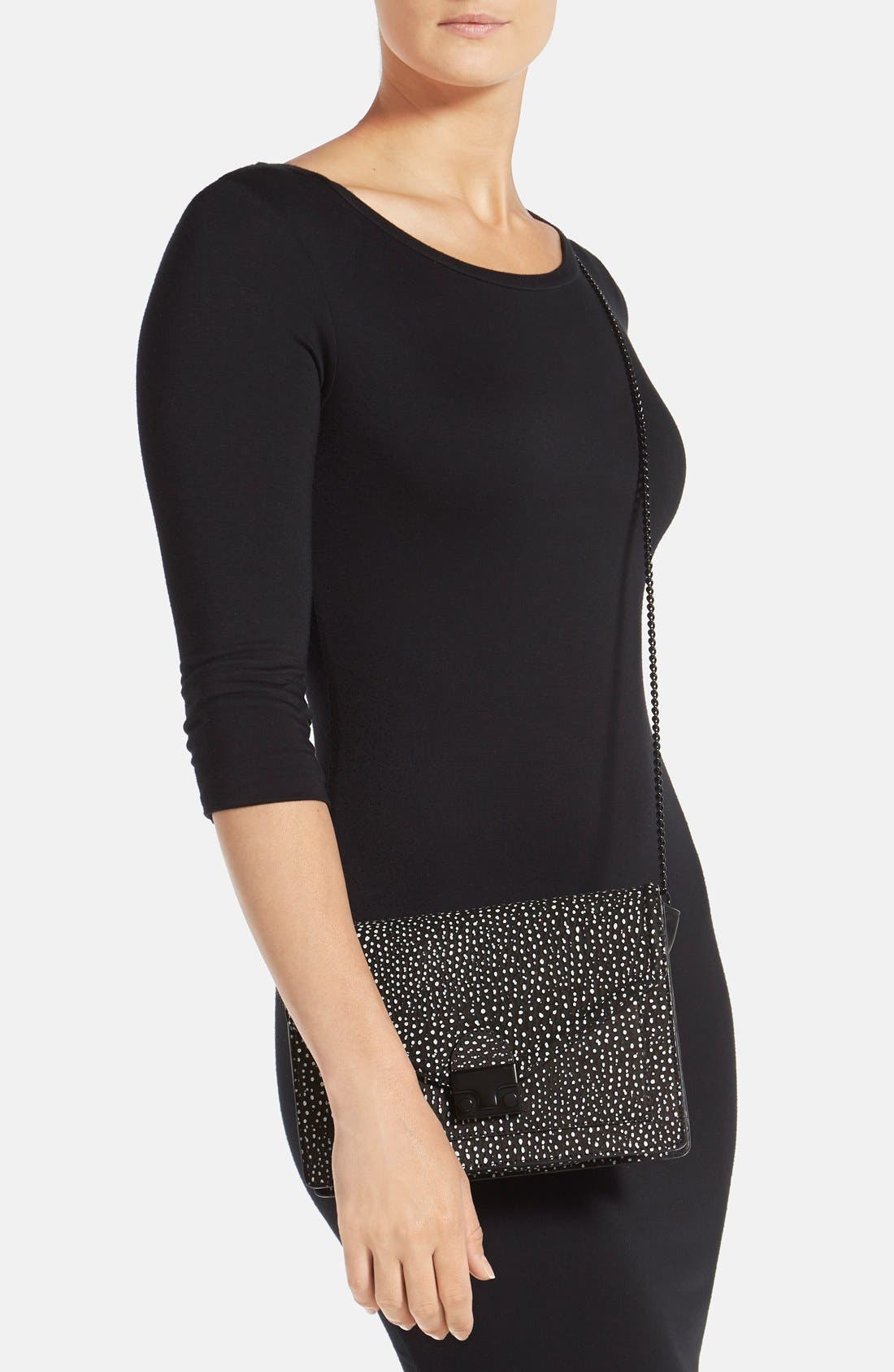 'Rider' Clutch, Alternate, color, BLACK/ WHITE