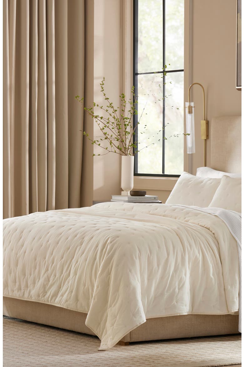 Airy Voile Quilt & Sham Set, Alternate, color, NATURAL