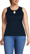 Lands' End Plus Size Supima Keyhole Tank