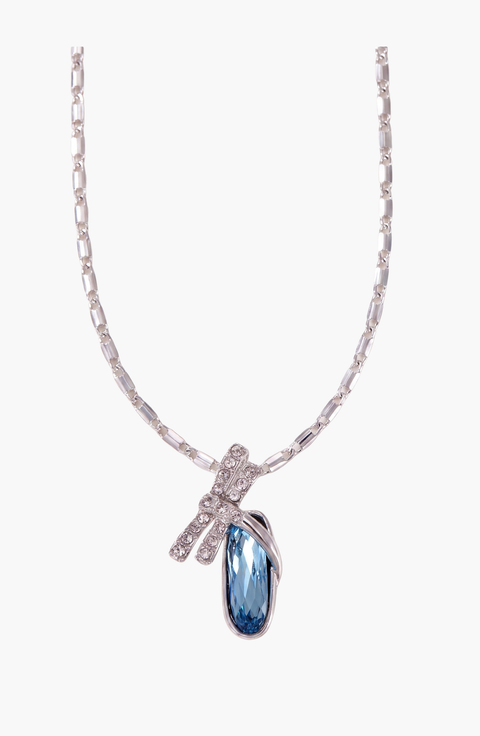 Dragonfly Egg Crystal Pendant Necklace