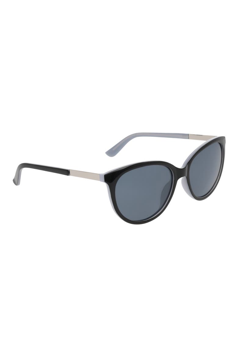 58mm Oval Sunglasses, Alternate, color, BLACK