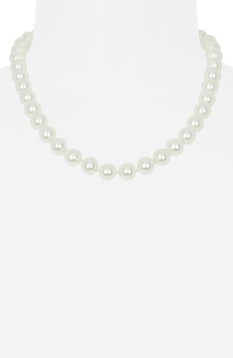14K Gold & 7-8mm White Cultured Freshwater Pearl Necklace