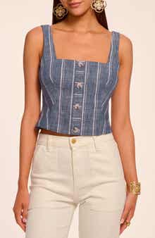 Olive Stripe Cotton Blend