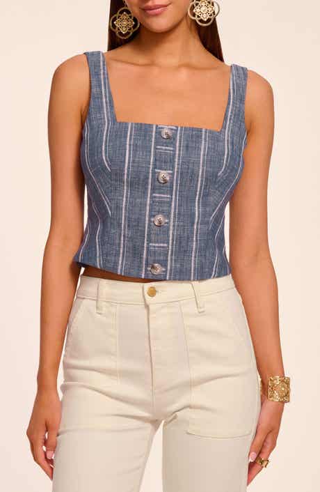 Olive Stripe Cotton Blend