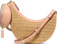 Kate Spade New York duo straw leather crossbody bag