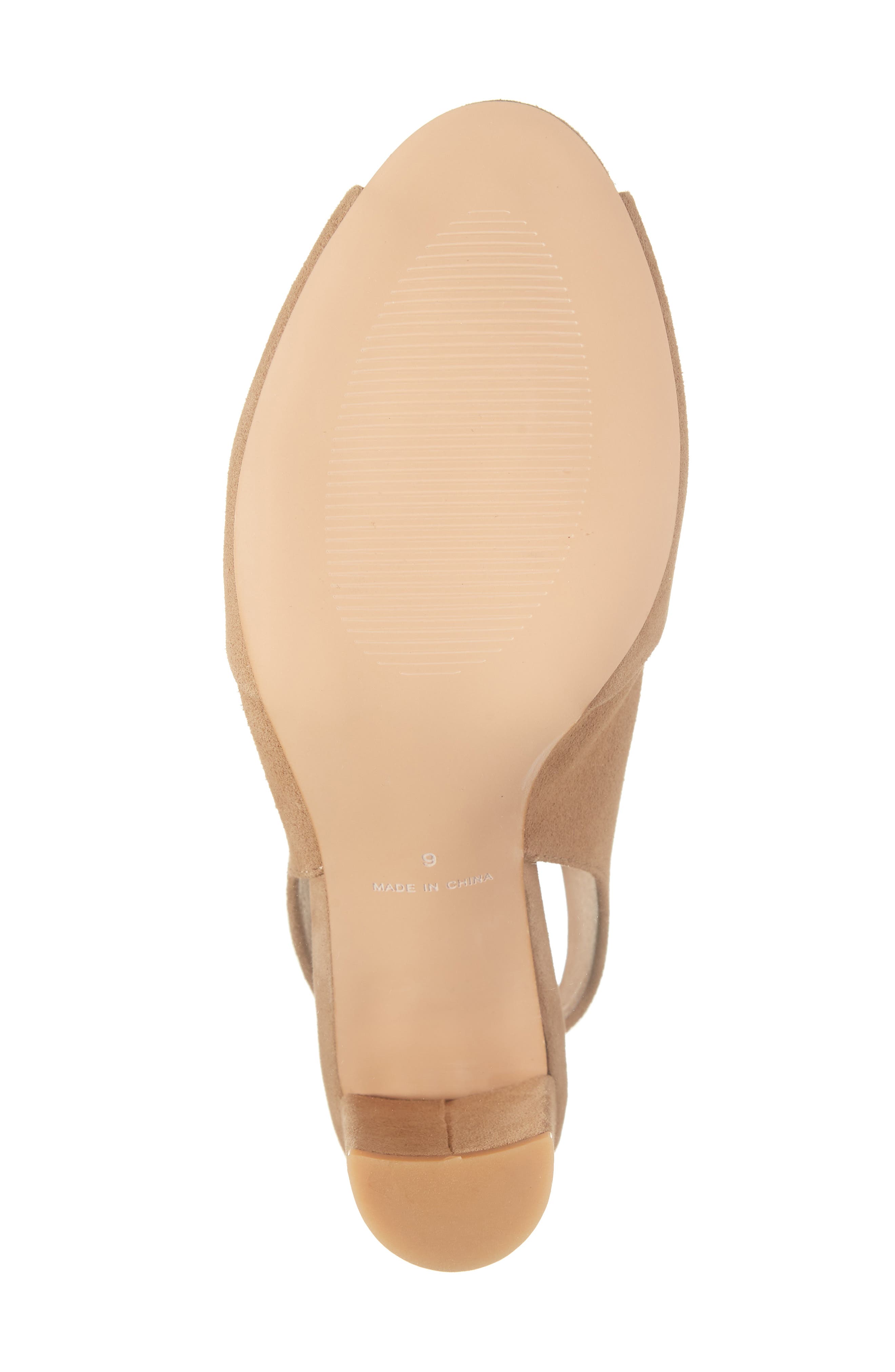 KOKO + PALENKI Pinnacle Ankle Strap Peep Toe Sandal, Alternate, color, Latte Suede