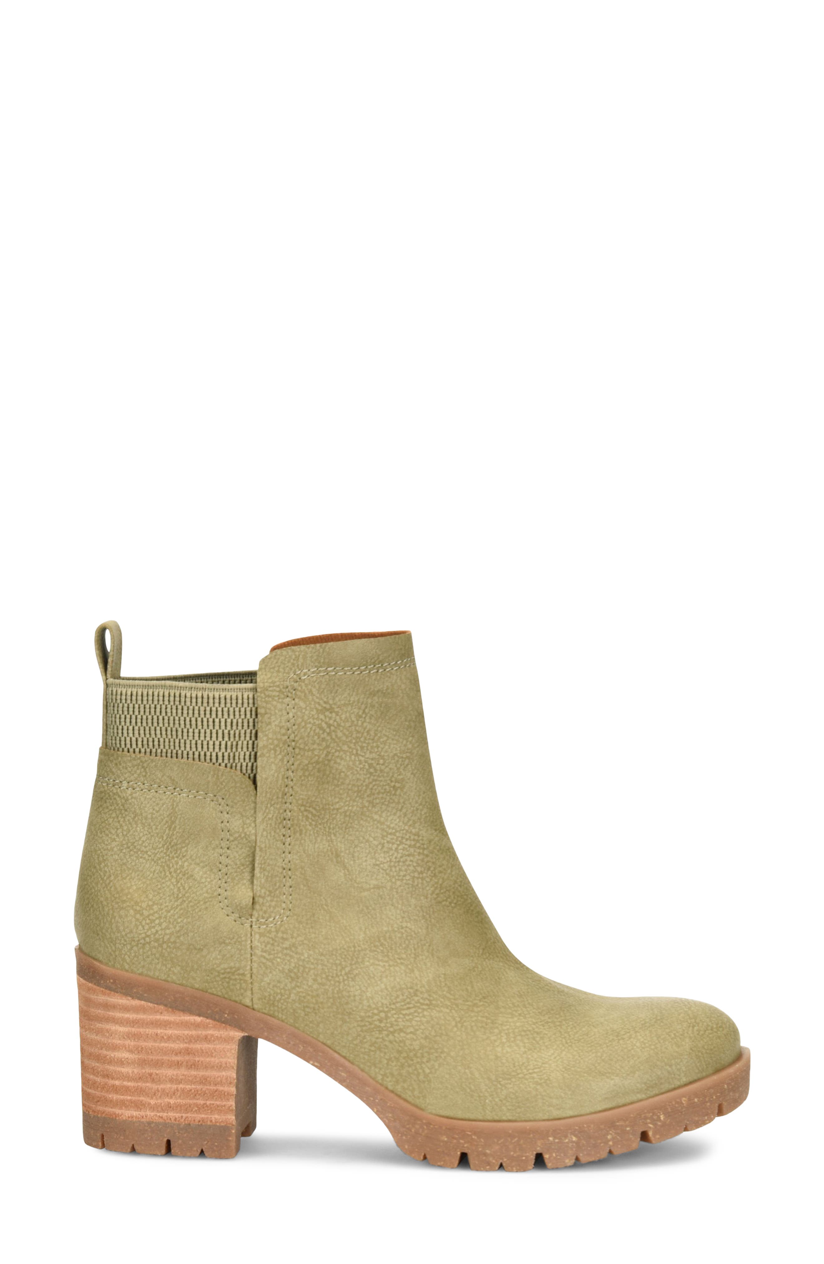 KORKS Elsie Lug Sole Bootie, Alternate, color, Green