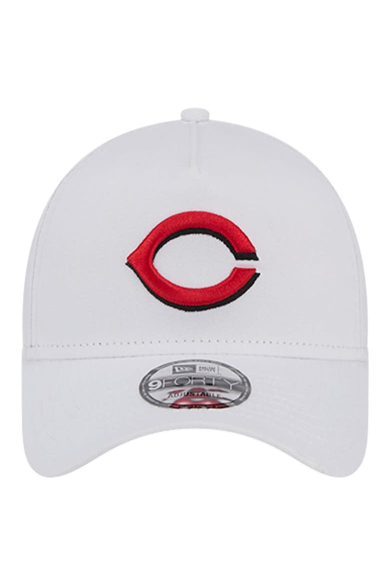 Men's New Era White Cincinnati Reds TC A-Frame 9FORTY Adjustable Hat, Alternate, color, White