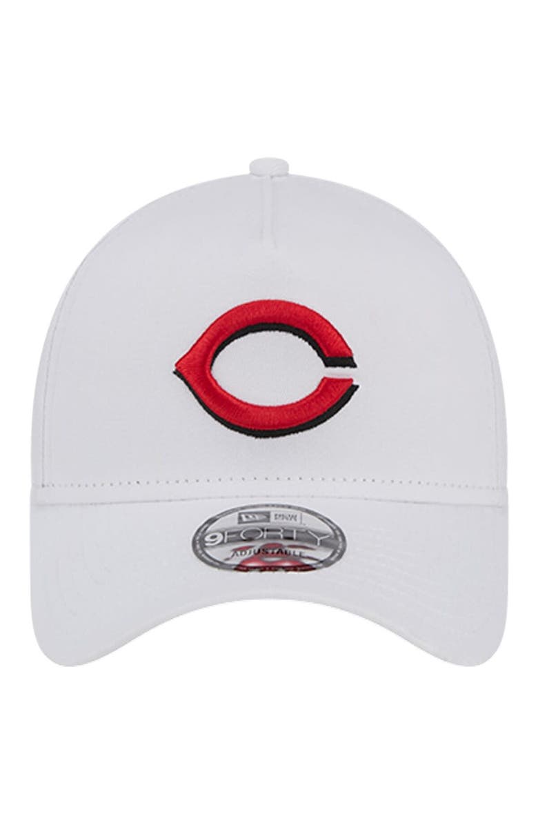 New Era Men's New Era White Cincinnati Reds TC A-Frame 9FORTY Adjustable Hat, Alternate, color, White