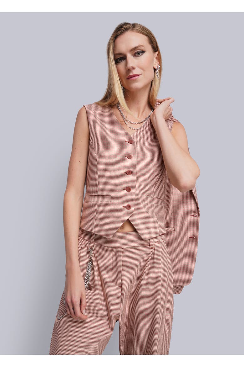 The Empower Houndstooth Vest, Alternate, color, CINNAMON/OAT