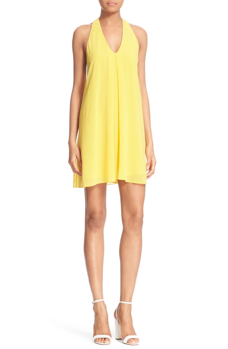 Alice + Olivia 'Holland' T-Back Trapeze Dress, Main, color, 