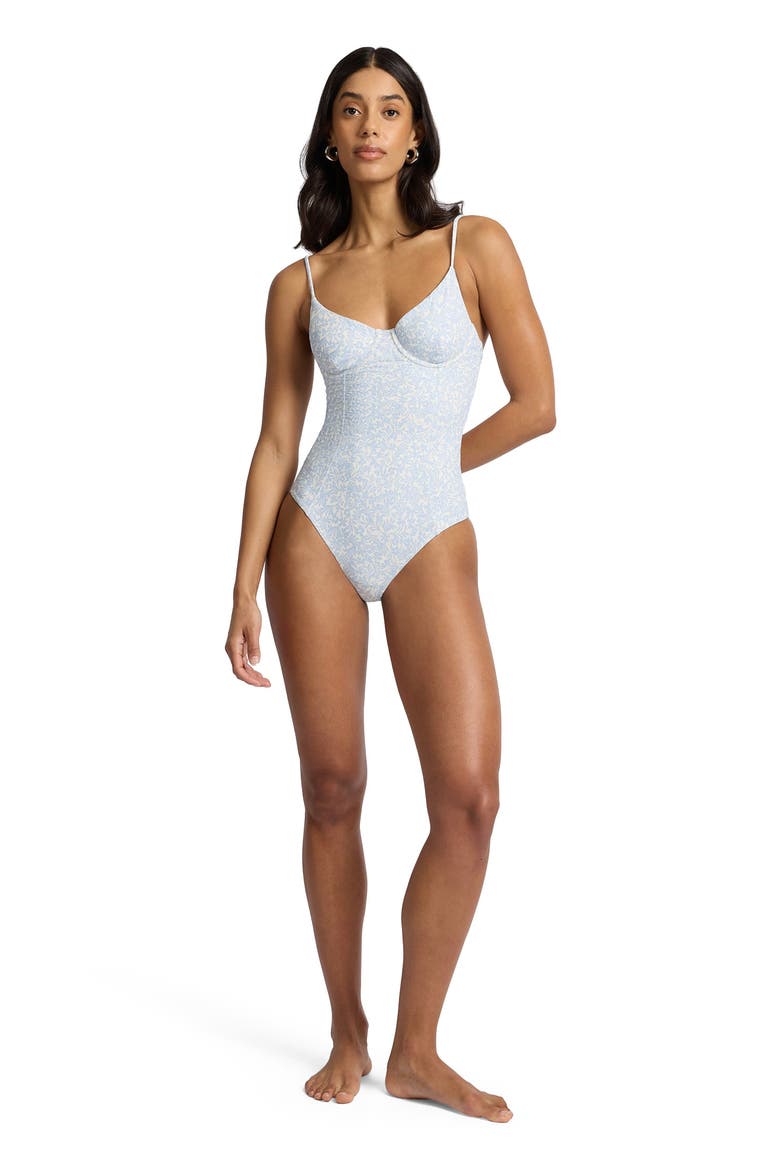 Chelsea Underwire One-Piece, Main, color, Sky/Egret