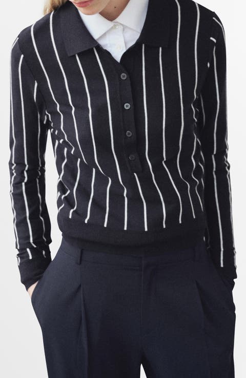 Stripe Polo Sweater