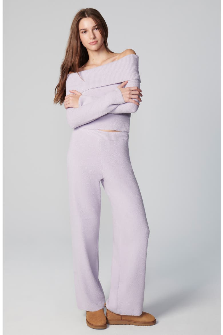 Off the Shoulder Long Sleeve Sweater, Alternate, color, SFT MIL LAVNDER