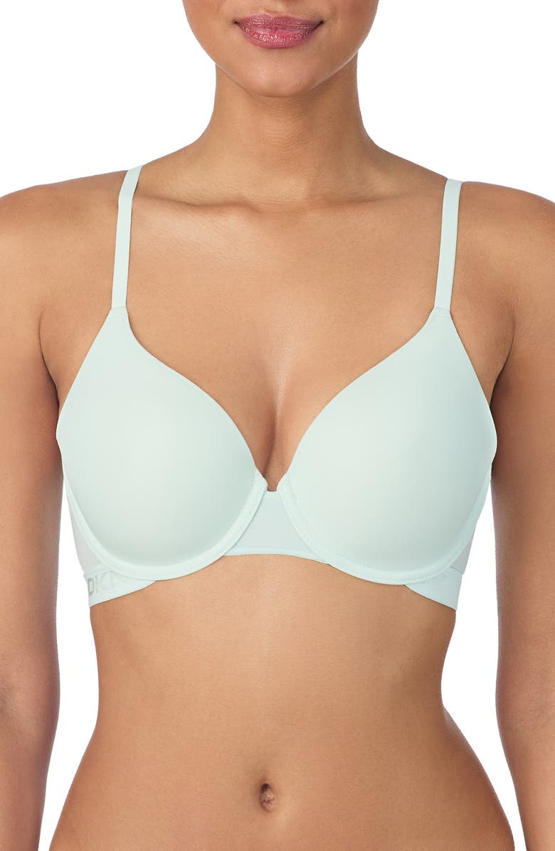 DKNY 2-Pack Logo Band Underwire T-Shirt Bras, Main, color, Sand/ Fresh