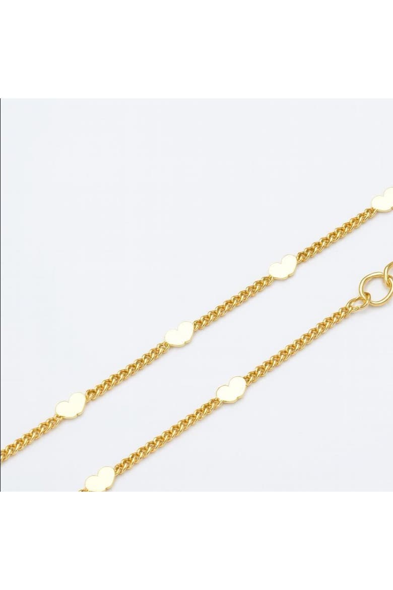 Dainty Heart Layering Chain, Alternate, color, Gold
