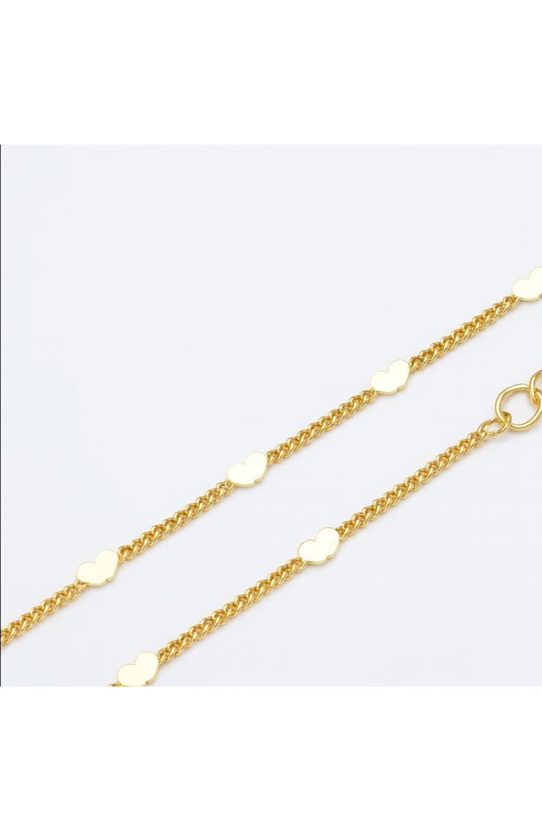 Ivy & Pearl Co. Dainty Heart Layering Chain, Alternate, color, Gold