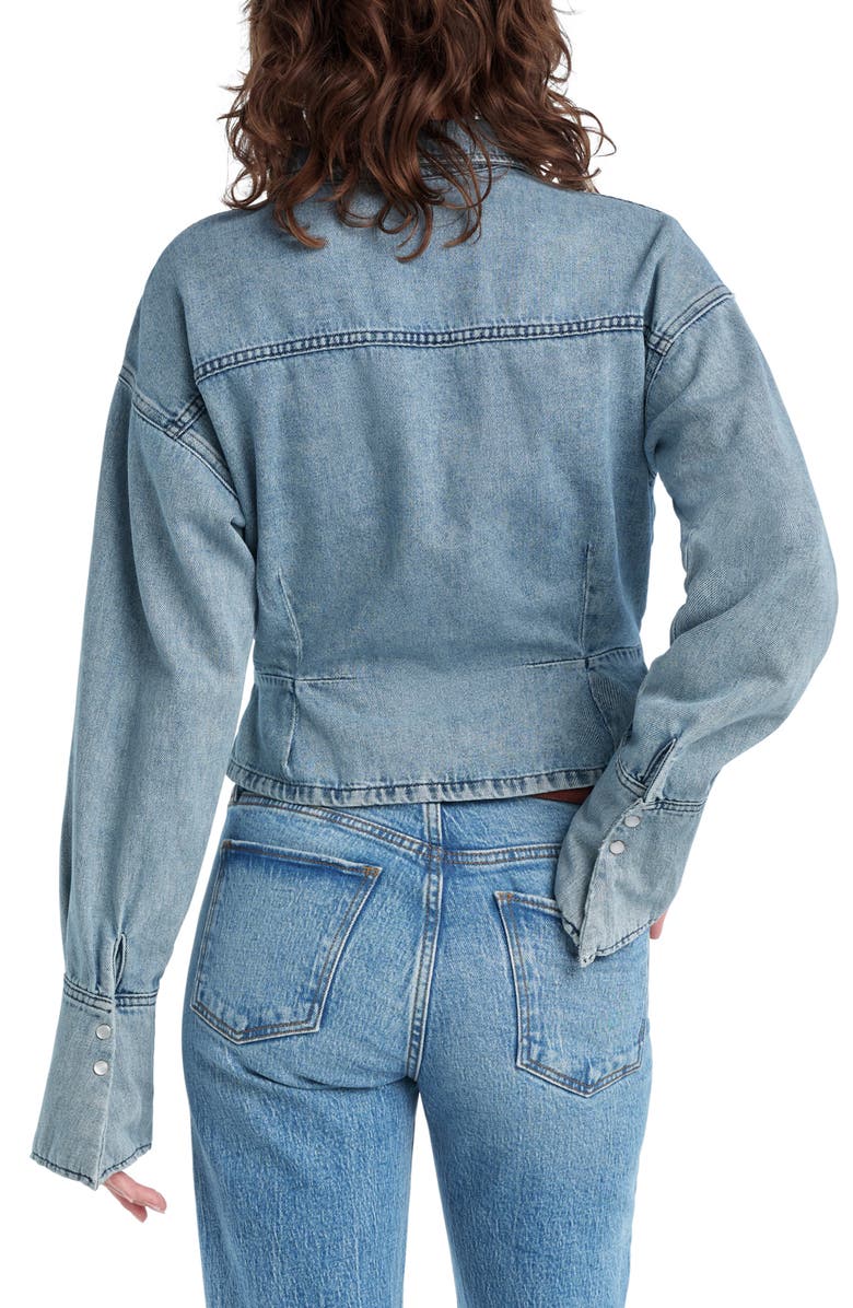 Favorite Daughter The Eyes On Me Denim Button-Up Shirt, Alternate, color, Lexington