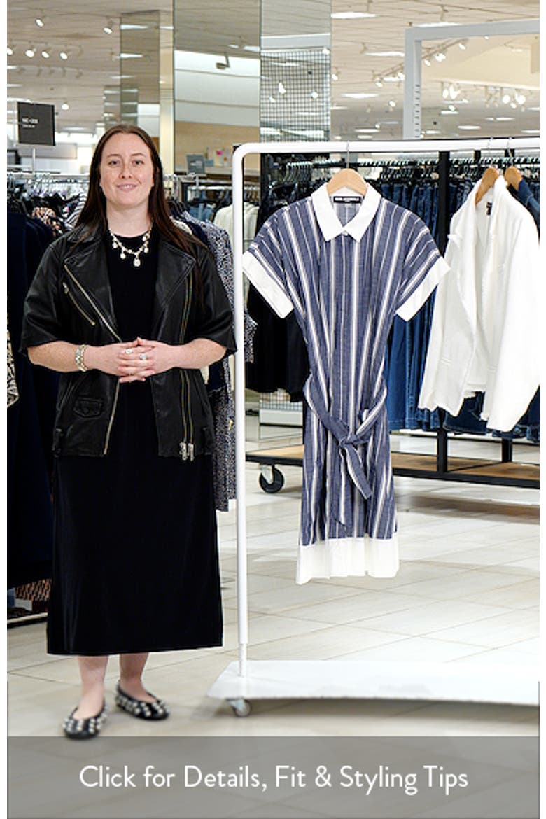 Melange Stripe Short Shirtdress video