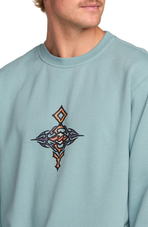 Billabong Occy Crewneck Fleece Graphic Sweatshirt In Blue