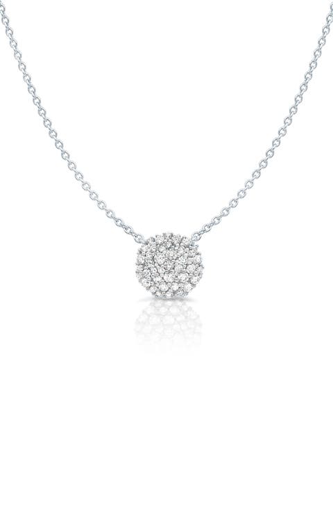 Pavé Cluster Pendant Necklace