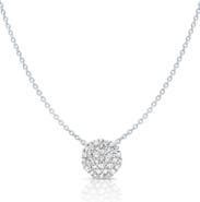 Crislu Pavé Cluster Pendant Necklace